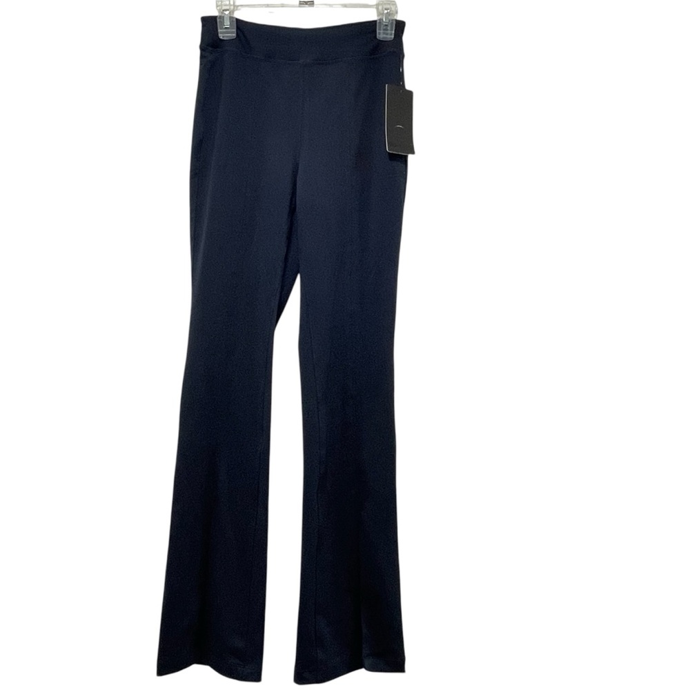90 Degree By Reflex Yoga Pants M Dark Navy Slit Front Stretch High Waist NWT NEW - Picture 2 of 9